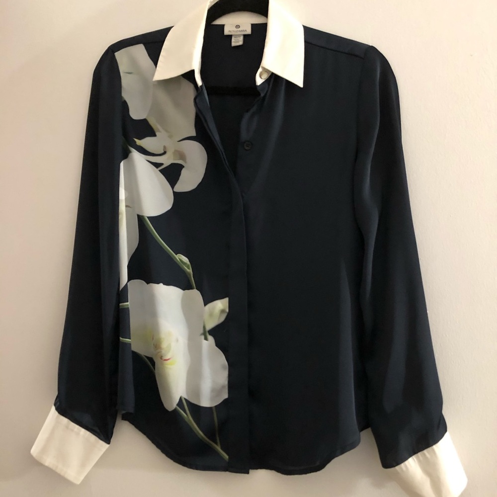 Altuzarra target navy blue blouse